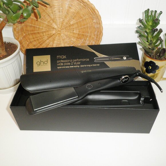 ghd Max Flat Iron (2 inch plate) Black Cut Cord for Repair New w BOX - Picture 1 of 5